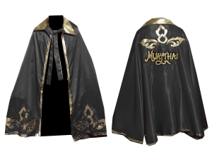 Kanong Custom Boxing Batman Robe : Black Lai Thai